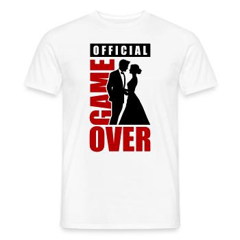 Jeu de couple de mariage sur le couple de mariage Jga - T-shirt homme - blanc - Devant - AI Model Male 178 dark (178cm)