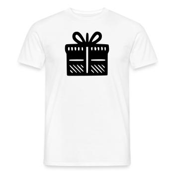Gift Package - Men's T-Shirt - white - Front - AI Model Male 178 dark (178cm)