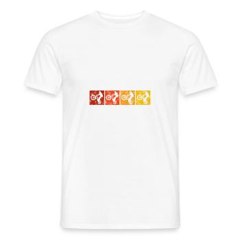 BMX Vélo Vélo Rétro Cadeau Vélo Motocross - T-shirt homme - blanc - Devant - AI Model Male 178 dark (178cm)