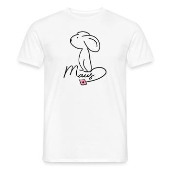 Maus - Mein Schatz. mein Mausi - Männer T-Shirt - Weiß - Vorne - AI Model Male 178 dark (178cm)