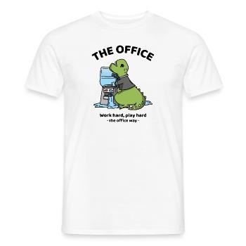 Work hard, play hard - the office way - The office - Männer T-Shirt - Weiß - Vorne - AI Model Male 178 dark (178cm)