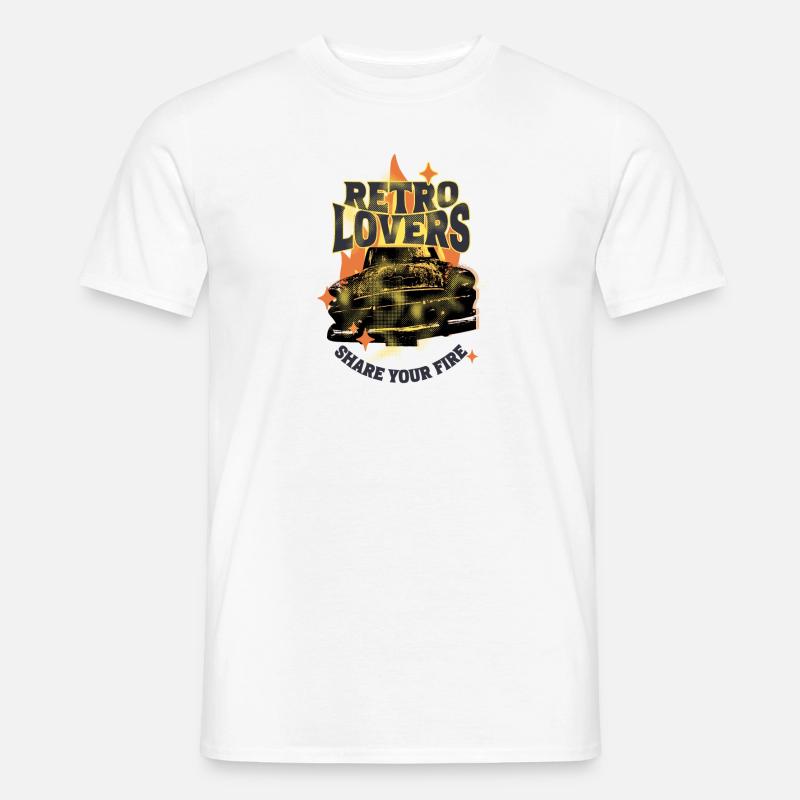 Retro Lovers - Share your Fire - Männer T-Shirt - Weiß