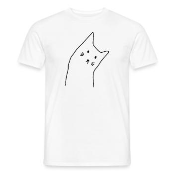 Cute Cat Cat Lover - Men's T-Shirt - white - Front - AI Model Male 178 dark (178cm)