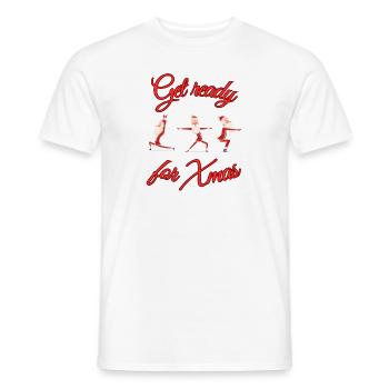 Santa Claus Yoga - Men's T-Shirt - white - Front - AI Model Male 178 dark (178cm)