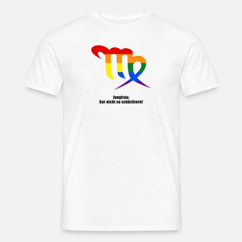Sternzeichen Jungfrau Pride Design - Männer T-Shirt - Weiß