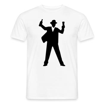 Saufen Silhouette Party - Männer T-Shirt - Weiß - Vorne - AI Model Male 178 dark (178cm)