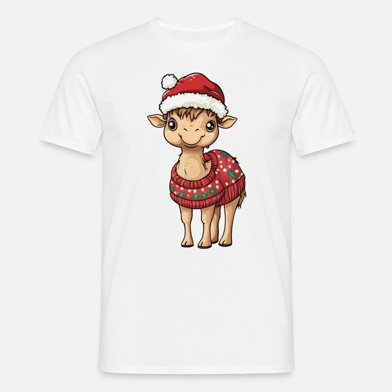 Kamel Weihnachten Comic - Männer T-Shirt - Weiß