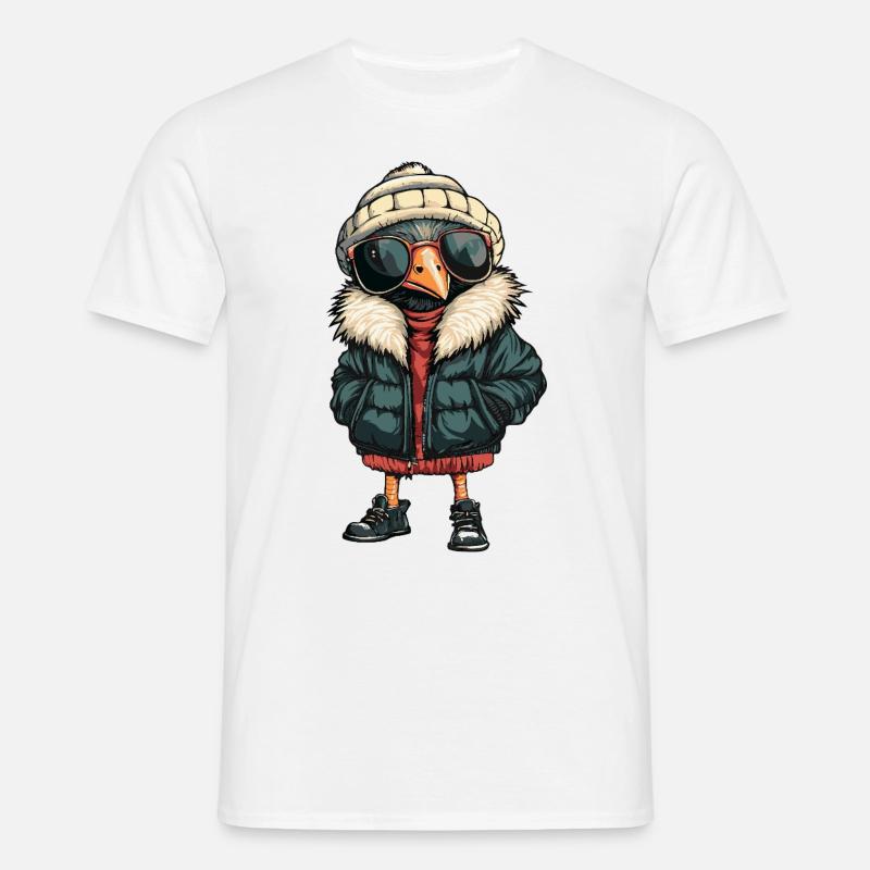 Strauß Cool Comic - Männer T-Shirt - Weiß