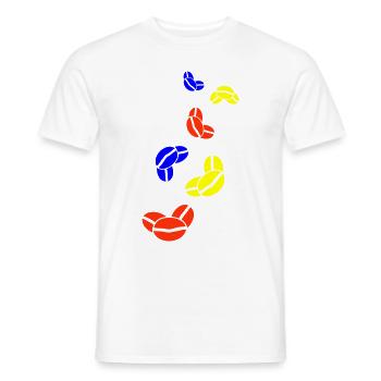 Kaffeebohne Symbol - Männer T-Shirt - Weiß - Vorne - AI Model Male 178 dark (178cm)