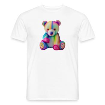 Mehrfarbiger Teddybär - Männer T-Shirt - Weiß - Vorne - AI Model Male 178 dark (178cm)