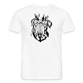 Dogue de Bordeaux Crown Dogs Dog Wilsigns - T-shirt homme - blanc - Devant - AI Model Male 178 dark (178cm)