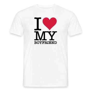 Ich liebe meinen Freund! - Männer T-Shirt - Weiß - Vorne - AI Model Male 178 dark (178cm)