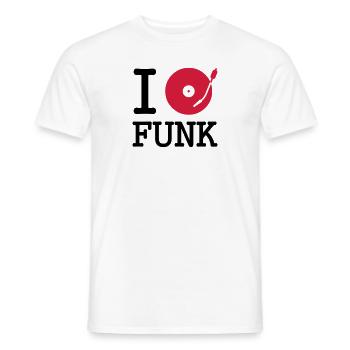 I dj / play / listen to funk - Männer T-Shirt - Weiß - Vorne - AI Model Male 178 dark (178cm)
