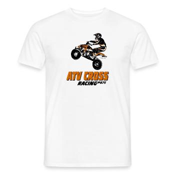 Quad Racing - ATV Racer - T-shirt homme - blanc - Devant - AI Model Male 178 dark (178cm)