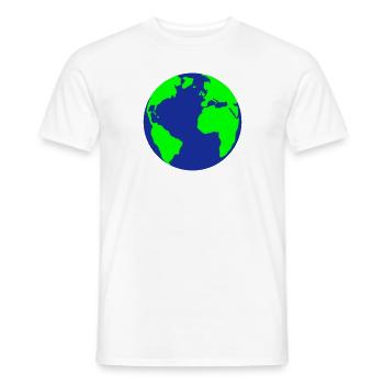 Erde, Welt, Erdkugel - Männer T-Shirt - Weiß - Vorne - AI Model Male 178 dark (178cm)