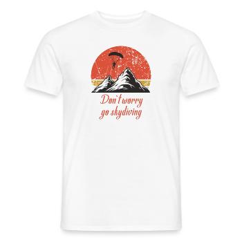 Skydving and Parachute - Männer T-Shirt - Weiß - Vorne - AI Model Male 178 dark (178cm)