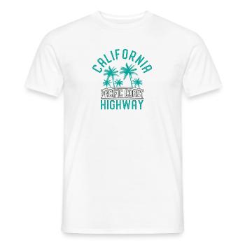 California - Men's T-Shirt - white - Front - AI Model Male 178 dark (178cm)