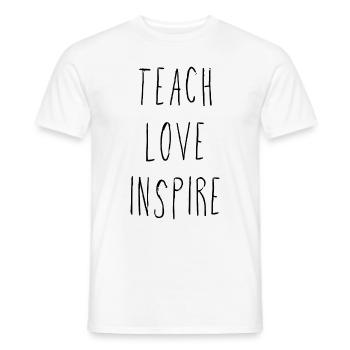 Teach Love Inspire - Männer T-Shirt - Weiß - Vorne - AI Model Male 178 dark (178cm)