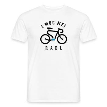 I MEI MOG RADL - Men's T-Shirt - white - Front - AI Model Male 178 dark (178cm)
