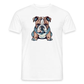 French Bulldog - Men's T-Shirt - white - Front - AI Model Male 178 dark (178cm)