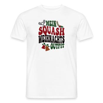 Squash Weihnachten Spieler Squasher Squashspieler - Männer T-Shirt - Weiß - Vorne - AI Model Male 178 dark (178cm)