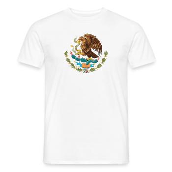 Armoiries nationales du Mexique - T-shirt homme - blanc - Devant - AI Model Male 178 dark (178cm)