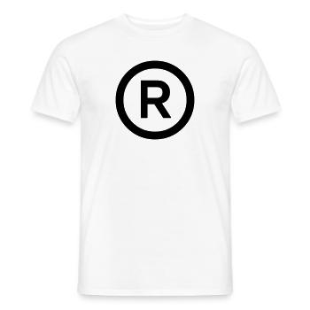 Registre enregistré R ® - T-shirt homme - blanc - Devant - AI Model Male 178 dark (178cm)