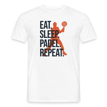 Padel Padel Joueur Padeltennis Padel Tennis - T-shirt homme - blanc - Devant - AI Model Male 178 dark (178cm)
