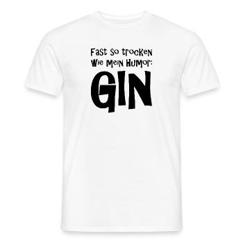 Gin - Spruch - lustig - Männer T-Shirt - Weiß - Vorne - AI Model Male 178 dark (178cm)