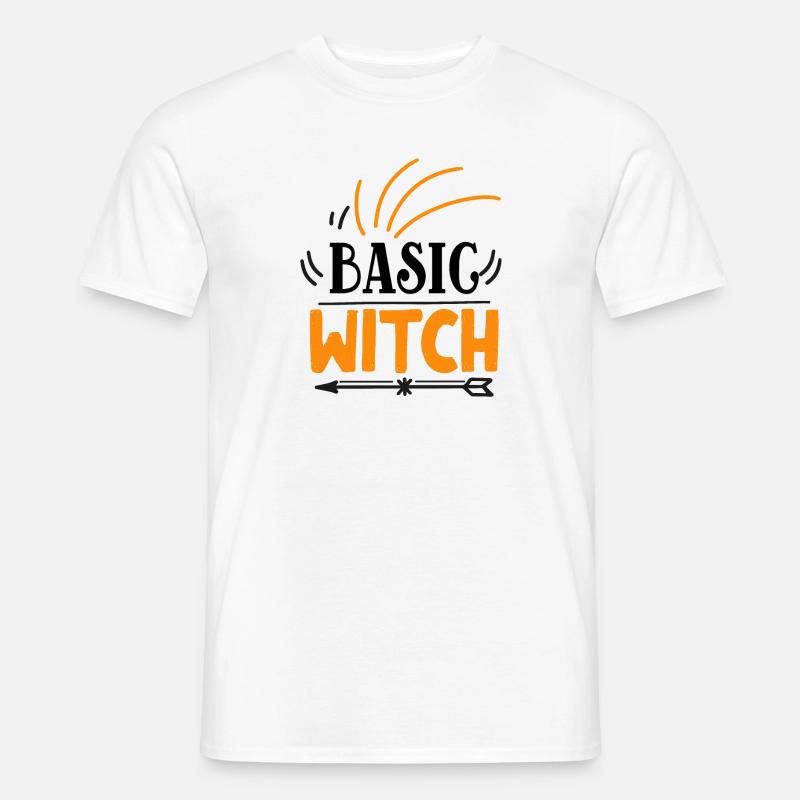 Basic Witch - Halloween Spruch - Männer T-Shirt - Weiß