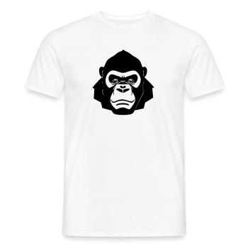 Harter Gorilla im Cartoon Stil - Männer T-Shirt - Weiß - Vorne - AI Model Male 178 dark (178cm)