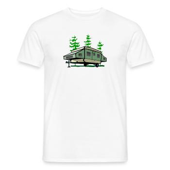 Camping Pop Up Trailer - Men's T-Shirt - white - Front - AI Model Male 178 dark (178cm)