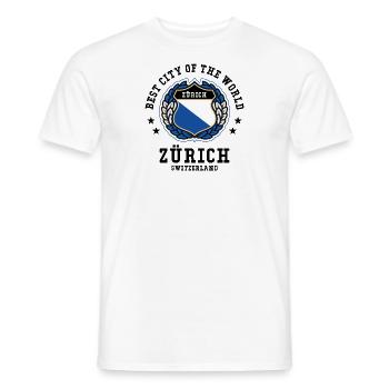 Zurich - Men's T-Shirt - white - Front - AI Model Male 178 dark (178cm)