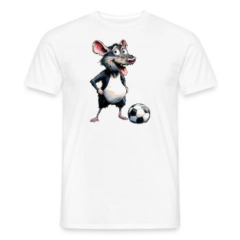 Footballeur rat - T-shirt homme - blanc - Devant - AI Model Male 178 dark (178cm)