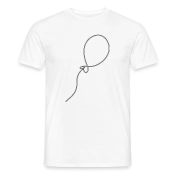 Linienballon Minimal Silhouette - Männer T-Shirt - Weiß - Vorne - AI Model Male 178 dark (178cm)