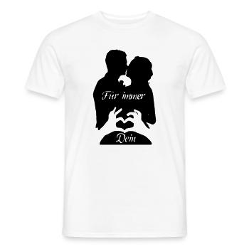 Liebe Paar Partner Ehe Valentinstag Geschenk - Männer T-Shirt - Weiß - Vorne - AI Model Male 178 dark (178cm)