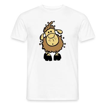 Cute Sheep - Men's T-Shirt - white - Front - AI Model Male 178 dark (178cm)