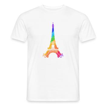 Eiffel Tower - T-shirt homme - blanc - Devant - AI Model Male 178 dark (178cm)