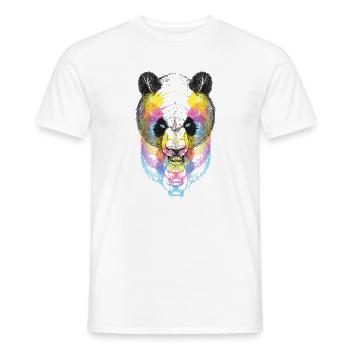 Panda Bear CMYK - Men's T-Shirt - white - Front - AI Model Male 178 dark (178cm)