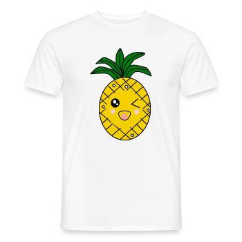 Pineapple Summer T-shirt - Men's T-Shirt - white - Front - AI Model Male 178 dark (178cm)