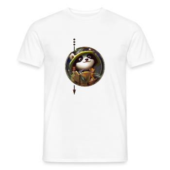 Niedlicher Panda mit kleinen Feen - Männer T-Shirt - Weiß - Vorne - AI Model Male 178 dark (178cm)