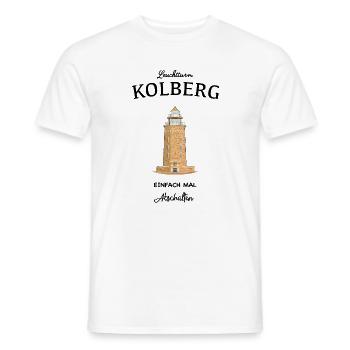 Leuchtturm Kolberg, Ostsee - Männer T-Shirt - Weiß - Vorne - AI Model Male 178 dark (178cm)