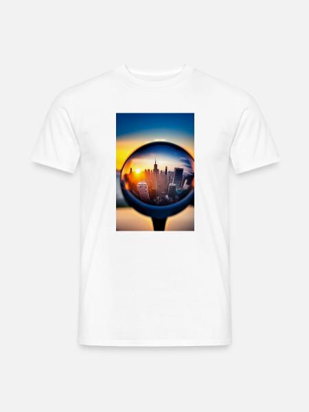Stadt Kugel - Männer T-Shirt - Weiß