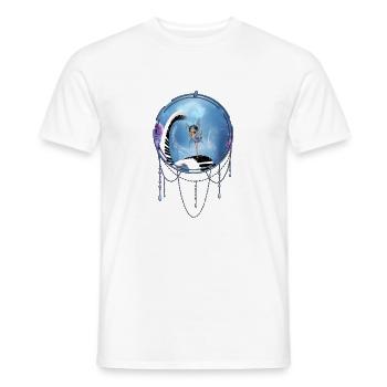 Tanzen im Mondschein auf dem Klavier - Männer T-Shirt - Weiß - Vorne - AI Model Male 178 dark (178cm)