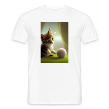 Baby Cat - Men's T-Shirt - white - Front - AI Model Male 178 dark (178cm)