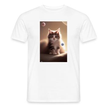 Baby Cat - Men's T-Shirt - white - Front - AI Model Male 178 dark (178cm)