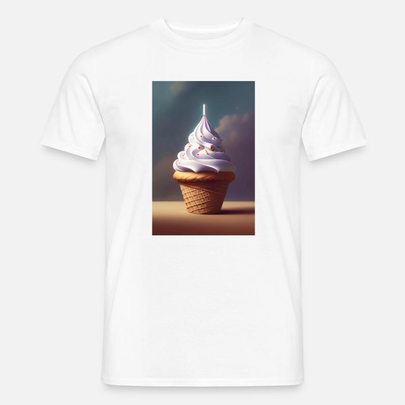 Eiscreme - Männer T-Shirt - Weiß