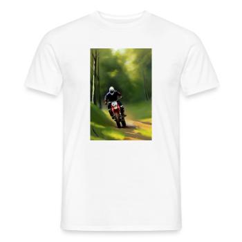 Motocross Riding - Men's T-Shirt - white - Front - AI Model Male 178 dark (178cm)