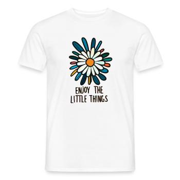 Enjoy the little Things - Men's T-Shirt - white - Front - AI Model Male 178 dark (178cm)