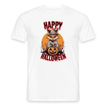 Renard mignon avec costume de sorcière Halloween - T-shirt homme - blanc - Devant - AI Model Male 178 dark (178cm)